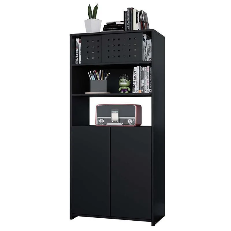 Armário Alto Organizador Gamer Pixel - pr Móveis Preto