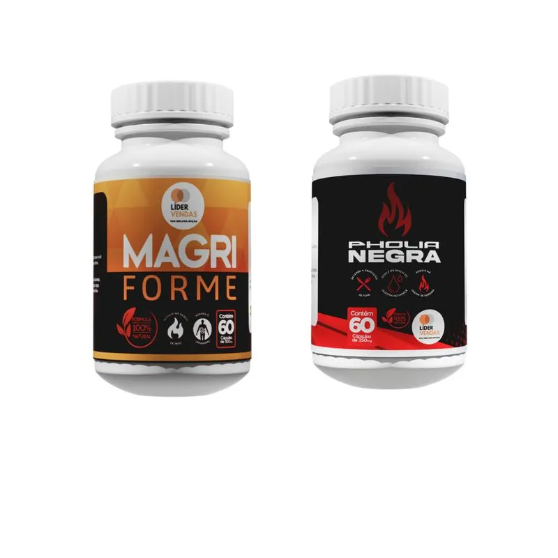 Combo 1 Magri Forme 60 cáps + 1 Pholia negra 60 cáps dieta