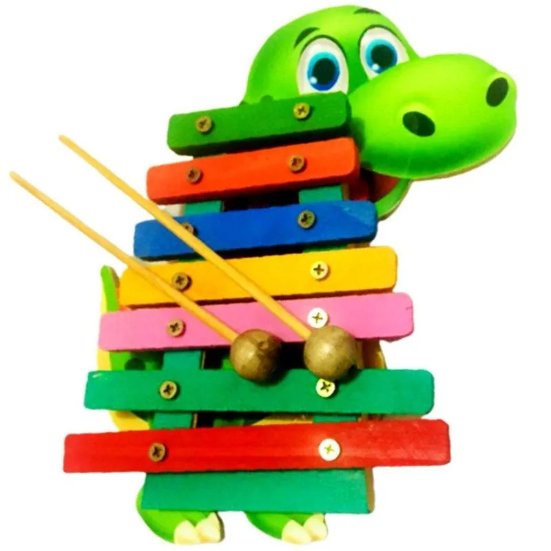 Xilofone Infantil Dino Brinquedo Educativo Em Mdf