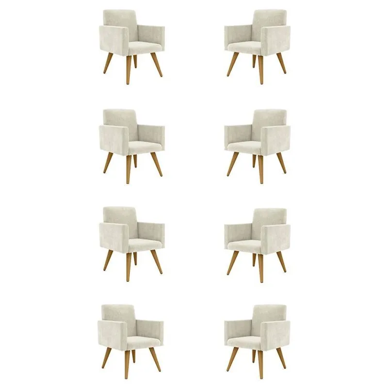 Kit 8 Cadeiras Poltronas Decorativas Escritório Recepção