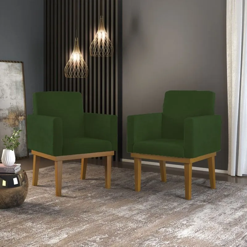 Kit 02 Poltronas Reforçadas Apartamento Quarto Sala