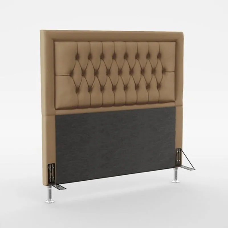 Cabeceira Antares 195 Para Cama King Sued Capuccino Aradecor