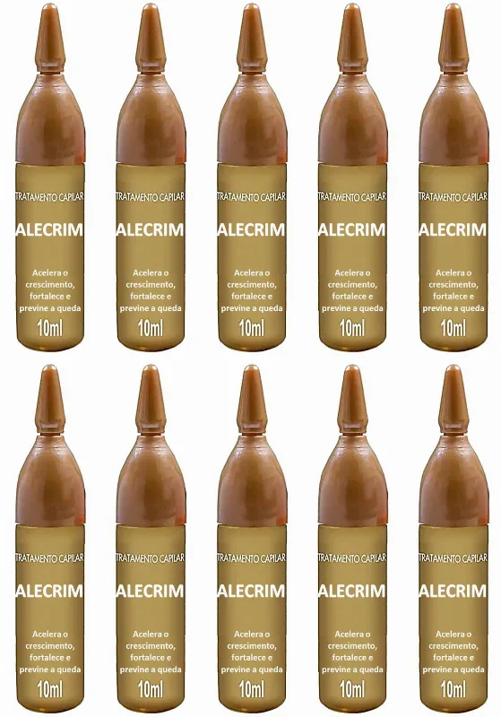 Kit 10 Ampolas De Vitamina Alecrim Crescimento Óleo Alecrim