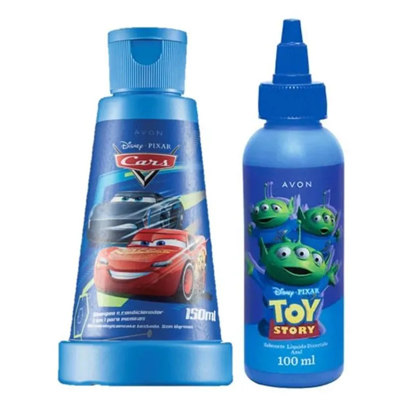 Kit Shampoo Carros Pixar Disney Sabonete Toy Story Avon