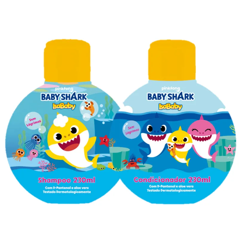 Kit Baby Shark Shampoo Para Bebê Condicionador Recém-nascido