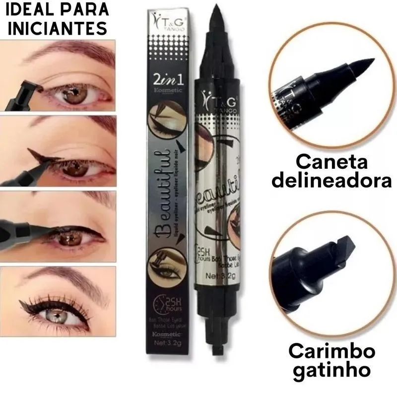 Delineador De Gatinho Caneta Delineadora Fácil E Perfeito