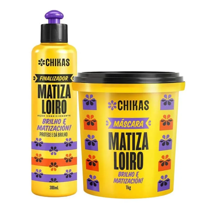 Kit Chikas Matiza Loiro Máscara De Tratamento Matizadora