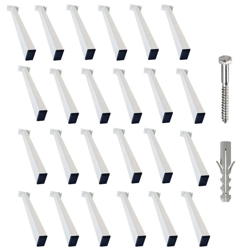 Suporte Para Pia Mão Francesa 50cm - 24un + Kit Parafusos