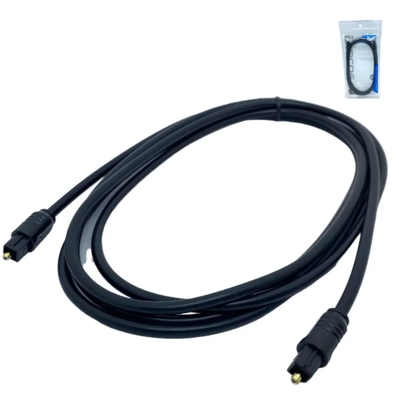 Kit 5 Cabo Audio Digital Fibra Optica 2m Atacado