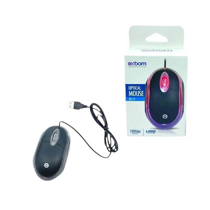 Mini Mouse Optico Com Fio Usb Knup Kp-m611 5 Un