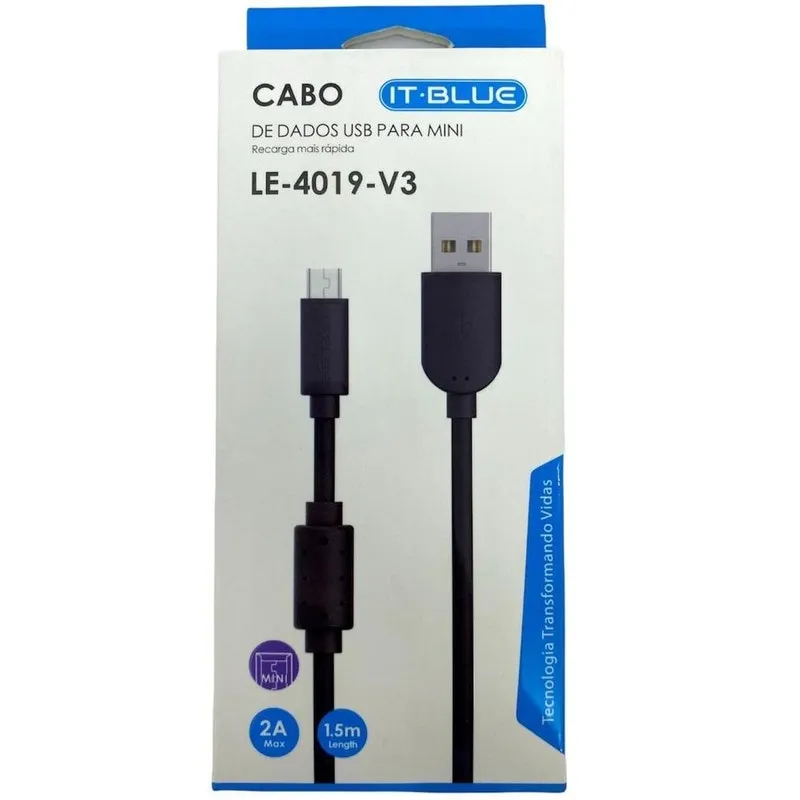 50 Cabo Dados Carga Le-4019-v3 1,5mt Filtro Reforçado Atacad