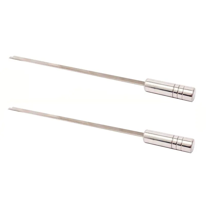 2 (dois) Espetos Espada Para Parrilha Churrasco 45cm Inox430