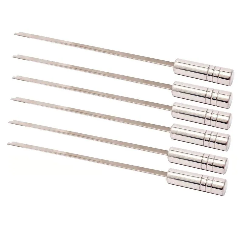 6 (seis) Espetos Espada Parrilha Churrasco 45cm Inox430