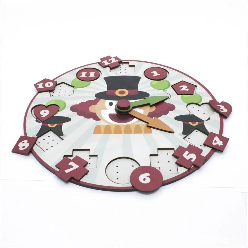Relogio Educativo Em Mdf 30x30 Cm Educação Certa