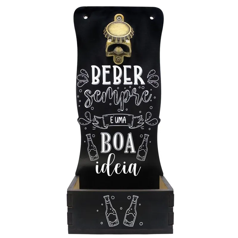 Abridor De Garrafa Com Porta Tampinha Cerveja Barzinho
