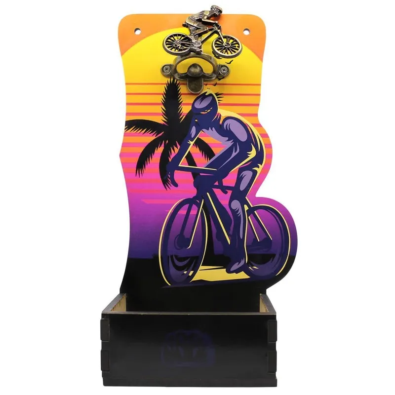 Abridor De Madeira Para Parede Bar Decorativo Bicicleta