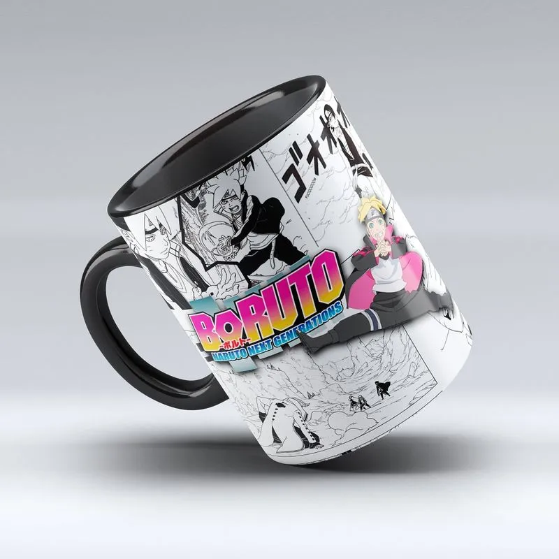 Caneca Boruto Mangá - Preta