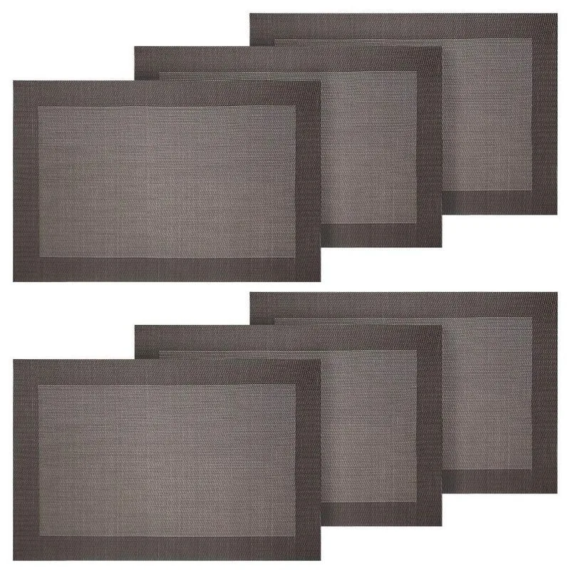 Conjunto Jogo Americano 45x30cm Sousplat Classic Marrom 6