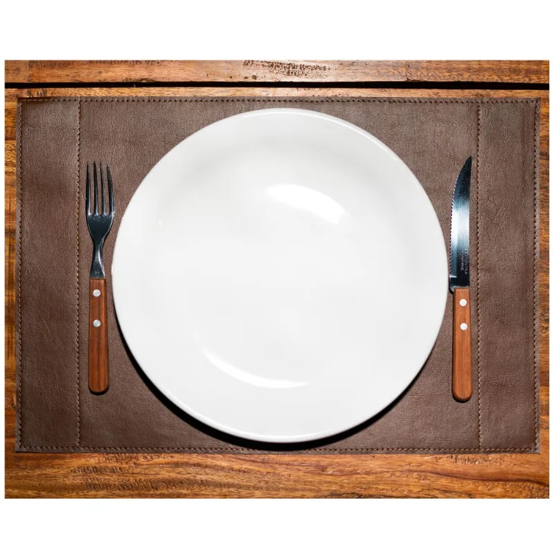 Jogo Americano Sousplat Luxo Marrom Dourado Mesa Posta