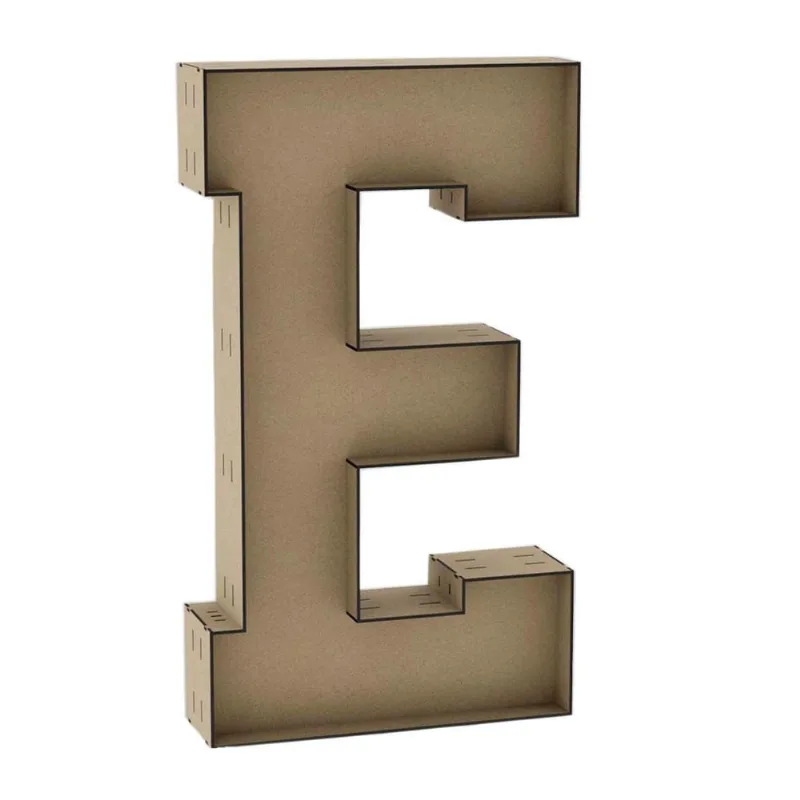 Letra Caixa Grande E Mdf 90Cm De Altura Decoração Festa