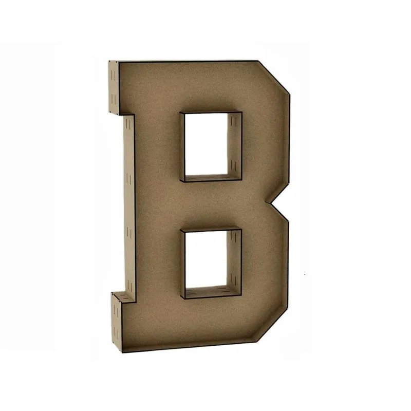 Letra Caixa Grande B Mdf 70cm De Altura Decoração Festa