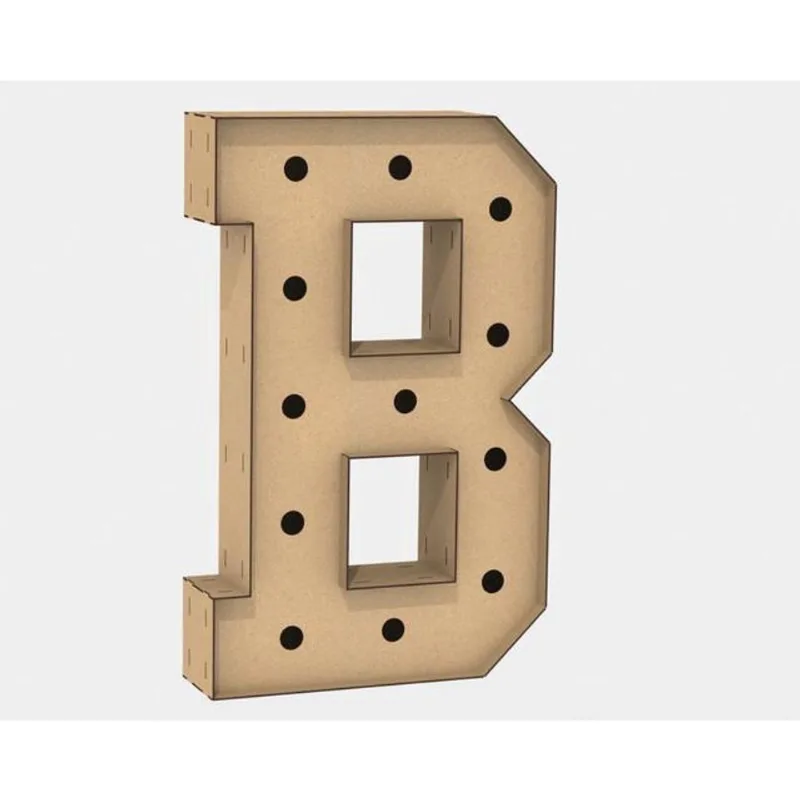 Letra Caixa Grande Mdf 80cm de Altura para Decoração