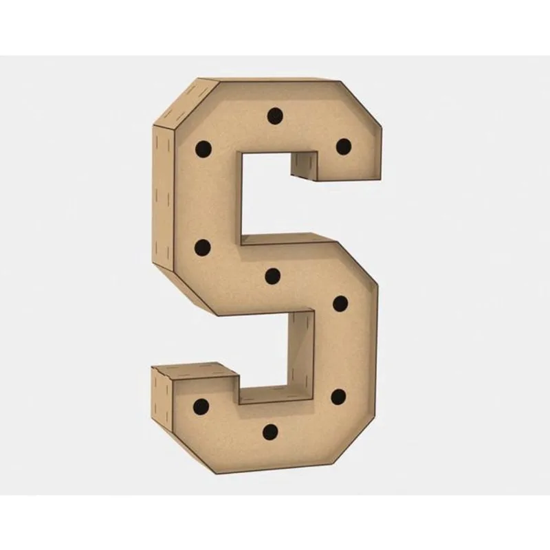 Letra Caixa Grande Mdf 80Cm De Altura Decoração