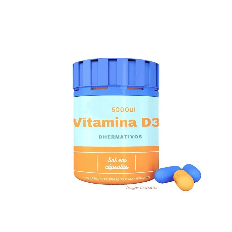 Suplemento 60caps Vitamina D3 5.000 ui Fortalece organismo