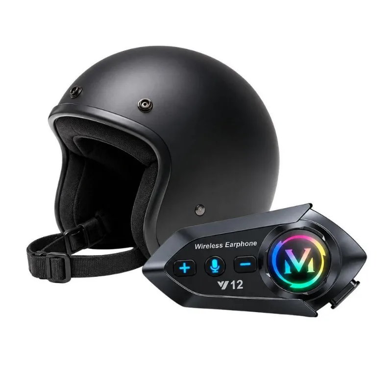 Fone para Capacete MDM Moto Cpct com Mãos Livres e Redução de Ruído para Motociclista Preto