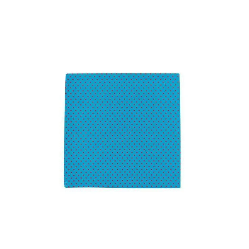 Kit 8 Guardanapo Azul Com Poá Rosa