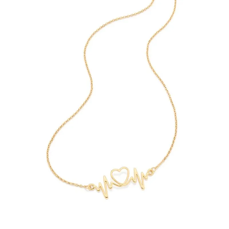 Colar Rommanel Banhado Ouro 18k Batidas do Coração 532443