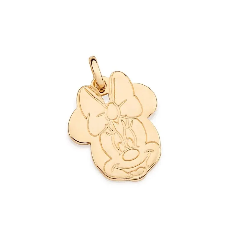 Pingente Rommanel Disney Minnie 542747 Banhado Ouro 18k