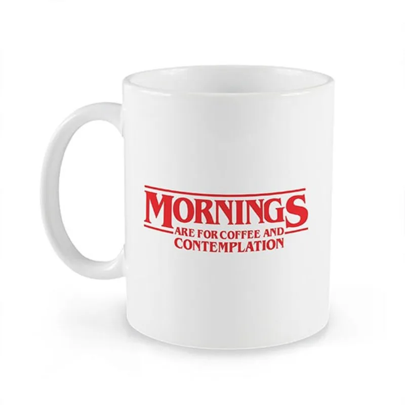 Caneca Mornings 320ml Branca Cerâmica