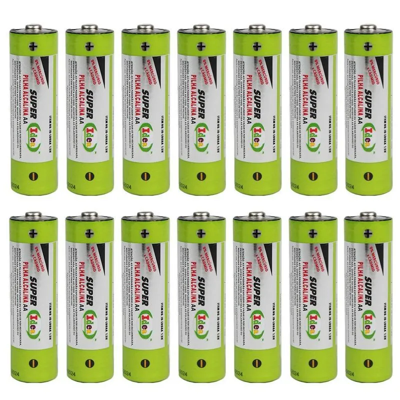 Kit De Pilhas Super Alcalinas 12un 1,5v Máxima Duração Forte