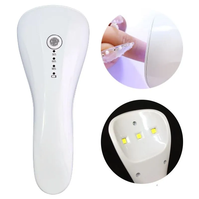 Secador Cabine De Gel De Unhas Touch Luz Led Uv Recarregável