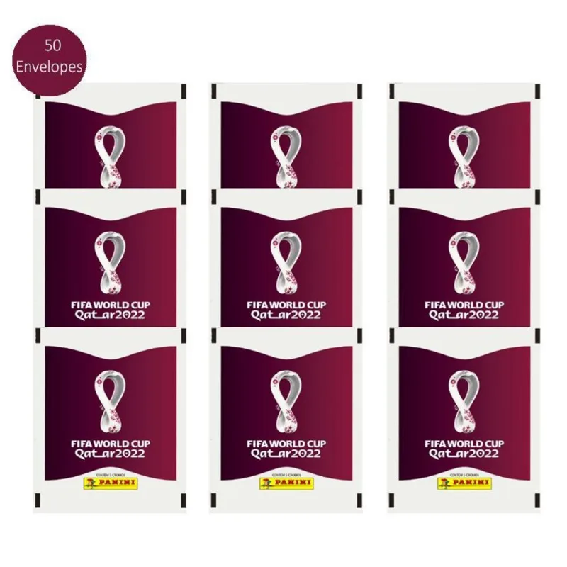 Kit Figurinha Copa Do Mundo Qatar 2022 Brasil (50 Envelopes)