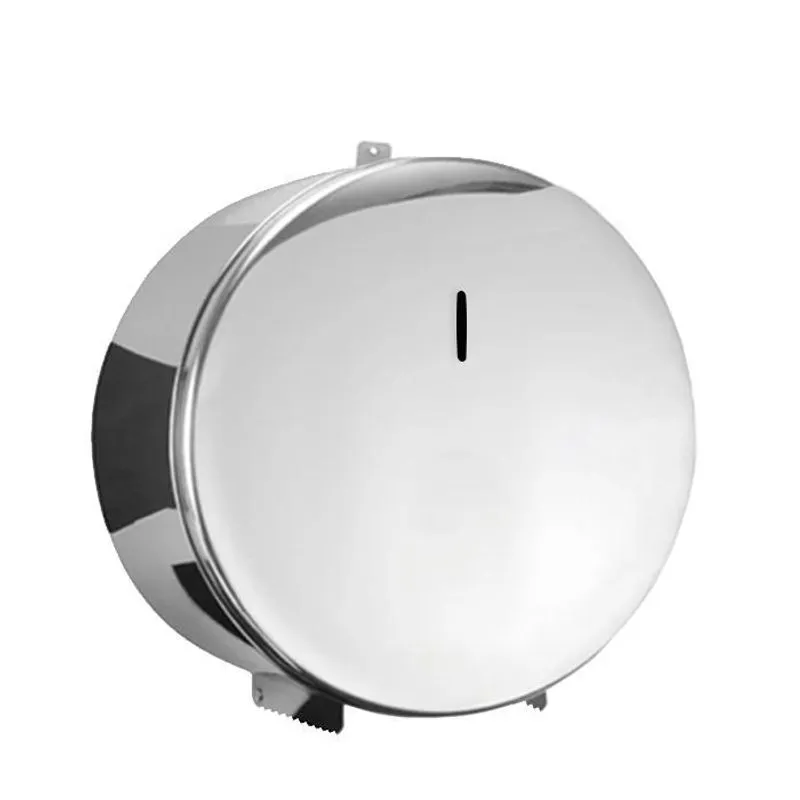 Suporte Para Papel Higiênico Inox Rolão Porta Cadeado 400mts