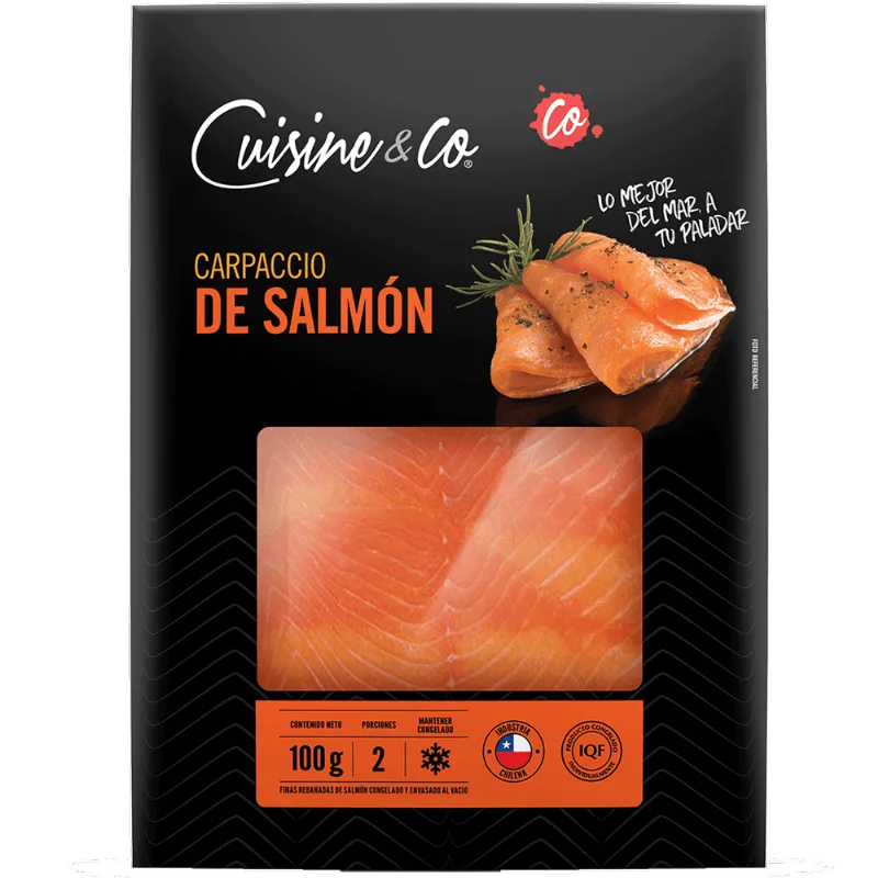 Carpaccio de Salmón 100 g 2 Porciones