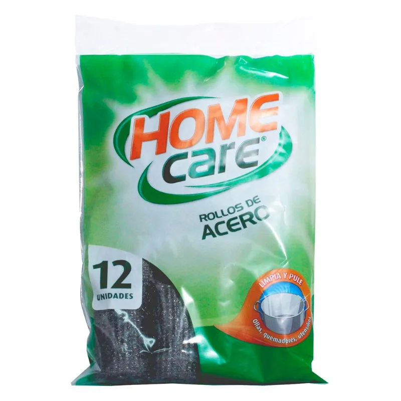 Rollos de Acero Sin Jabón Home Care 12 un.