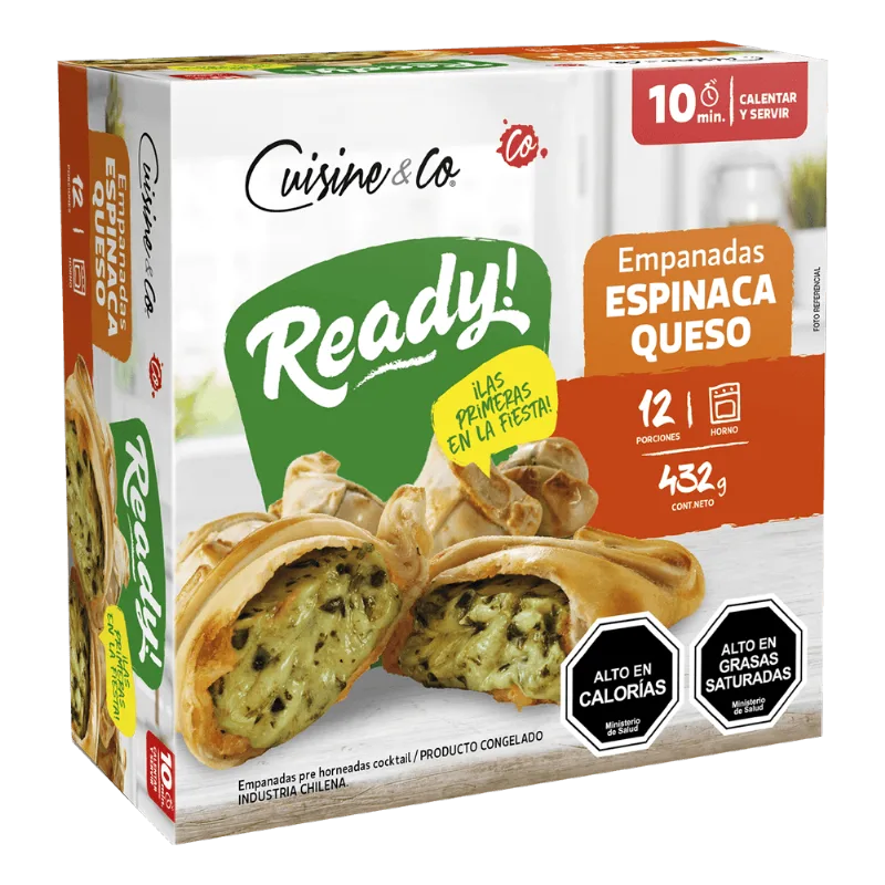 Empanadas Espinaca Queso Ready! 432 g