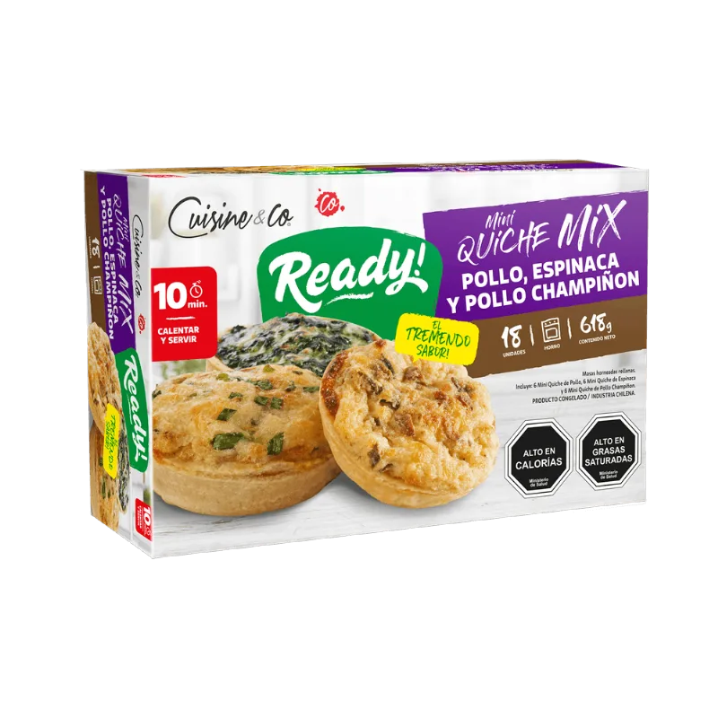 Mini Quiche Mix Congelado 618 g