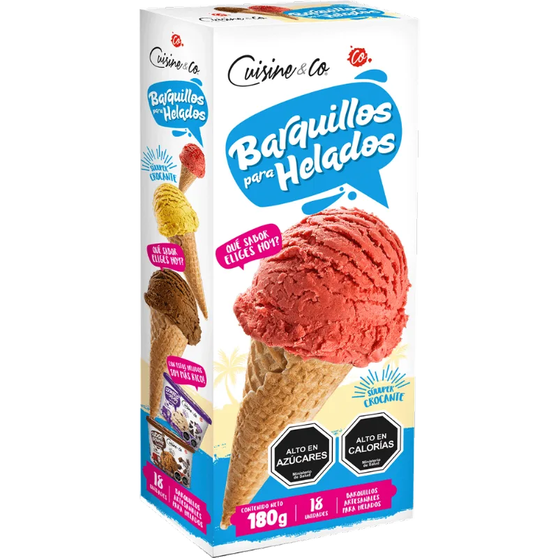 Barquillos Cuisine & Co para Helados 18 un.