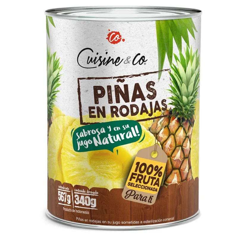 Piñas en Rodajas 340 g drenado