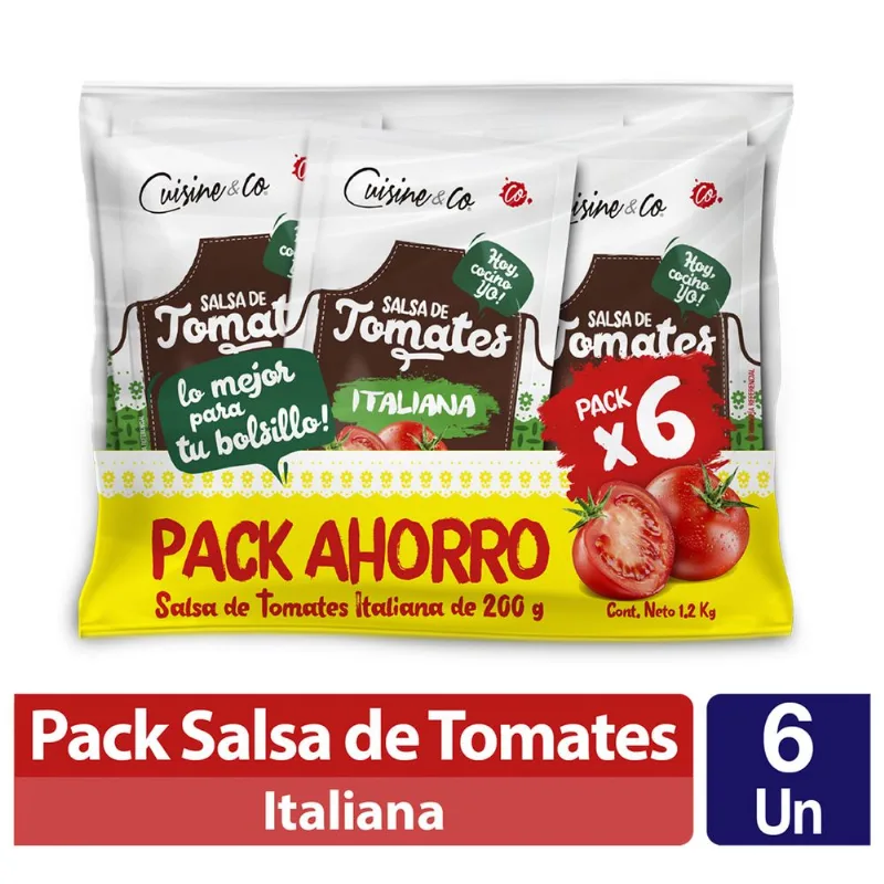 Pack Salsas de Tomate Italianas 200 ml 6 un.