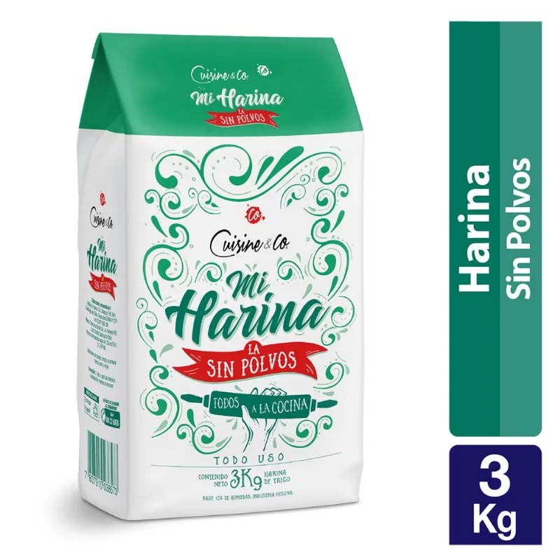 Harina Sin Polvos de Hornear 3 kg