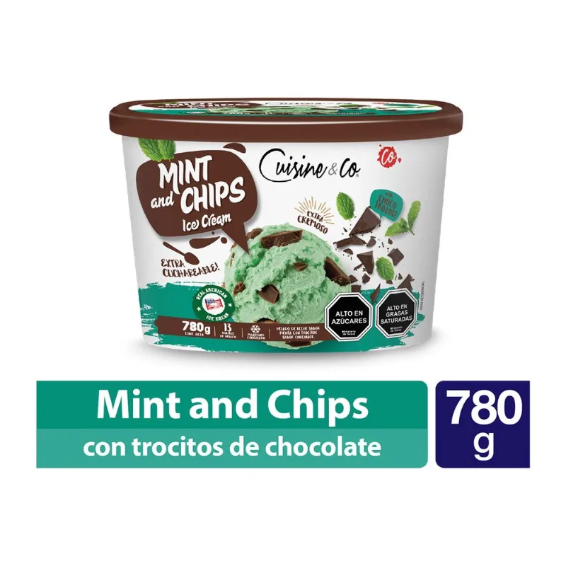 Helado Mint And Chips 780 g