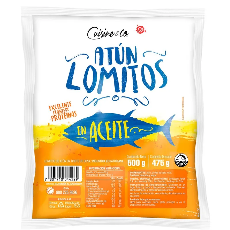 Atún Pouch Aceite Cuisine & Co 475 g