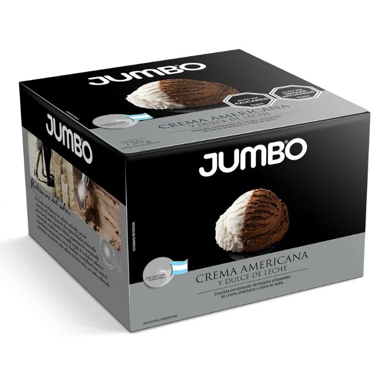 Helado Crema Americana y Dulce de Leche 750 g