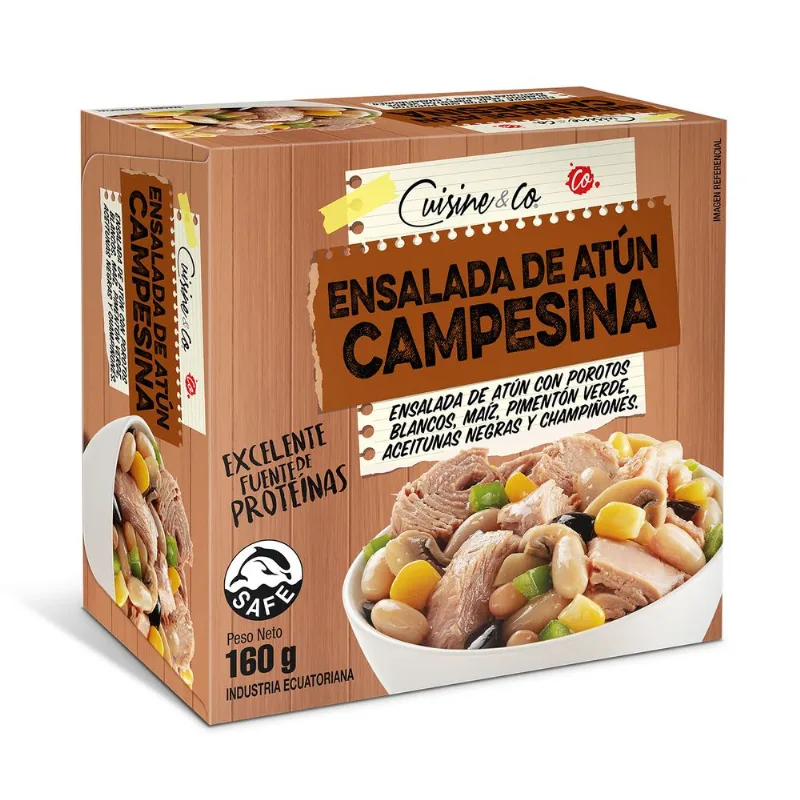 Ensalada de Atún Cuisine & Co Campesina 104 g drenado, 160 g neto