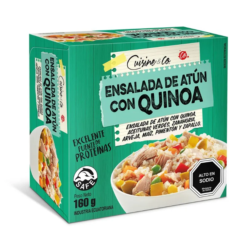 Ensalada Atún Quinua Cuisine & Co 104 g drenado, 160 g neto